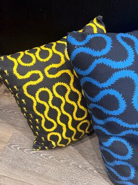 Westwood Style Pattern Squiggle cushions